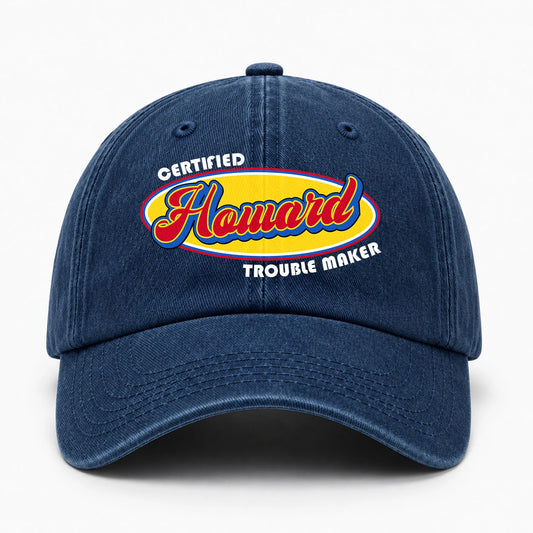 Certified Your Name Trouble Maker Washed Cap HOWARD 13K1 C73PF
