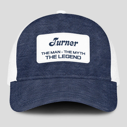 The Man The Myth The Legend Blue Denim Mesh Cap TURNER 13K1 C194PF