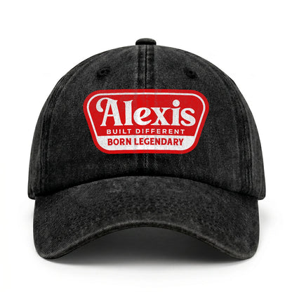 Built Different Born Legendary Red Logo Washed Cap ALEXIS 13K1 C63PF