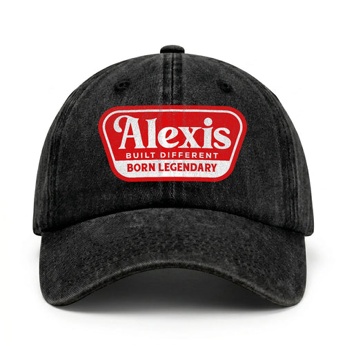 Built Different Born Legendary Red Logo Washed Cap ALEXIS 13K1 C63PF