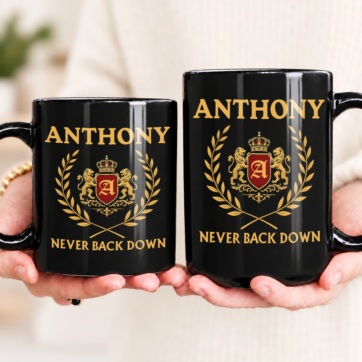 Never Back Down Royal Mug ANTHONY 13K1 MG22