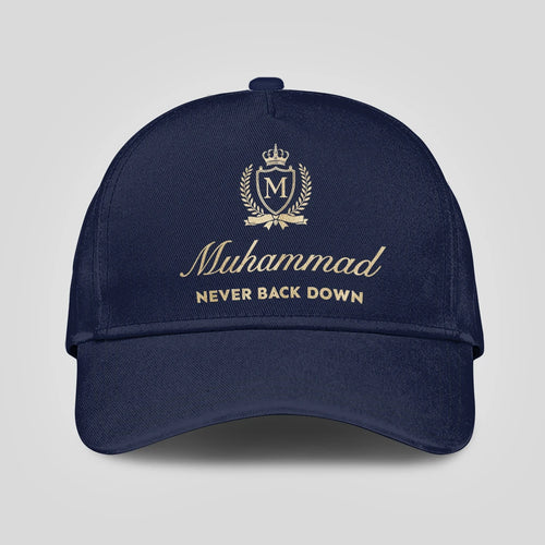 Never Back Down Luxury Crest Navy Cap MUHAMMAD 13K1 C167PF