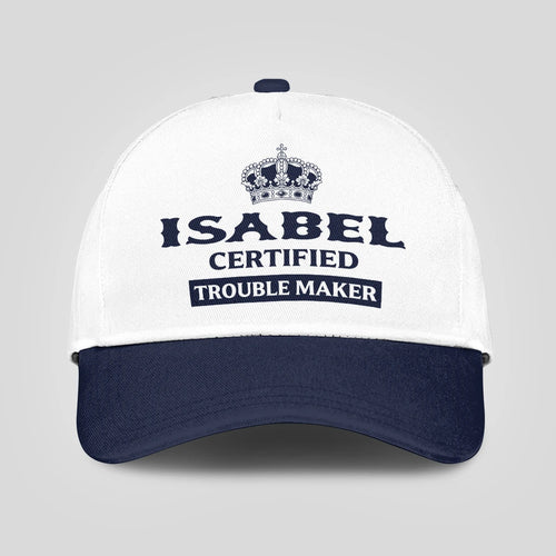 Certified Your Name Trouble Maker Washed Cap ISABEL 13K1 C148PF