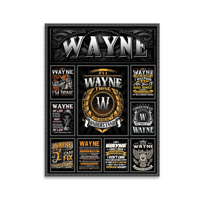 WAYNE Personalized Sponge Floor Mat – Custom Printed Home Decor 13K1-AR2