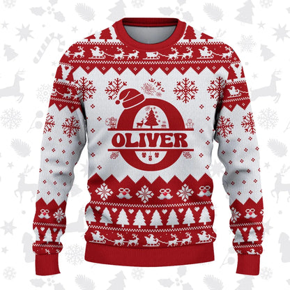 OLIVER Personalized Christmas Pajama Set - Holiday Gift Outfit 13K1-CR2