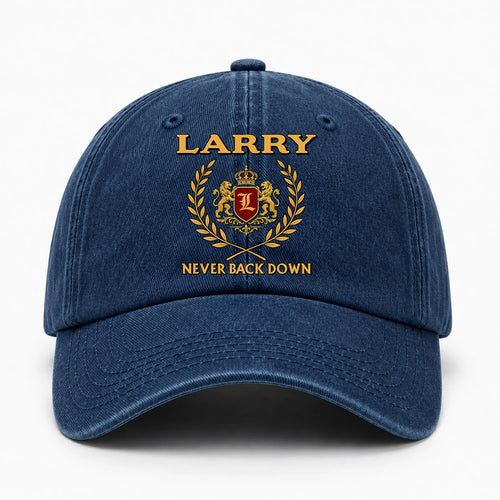 Never Back Down Royal Blue Denim Cap LARRY 13K1 C60PF