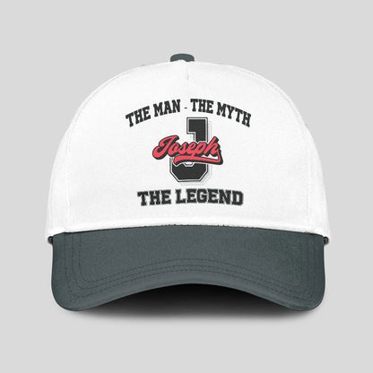 The Man The Myth The Legend Custom Initial Letter And Name Cap JOSEPH 13K1 C38PF
