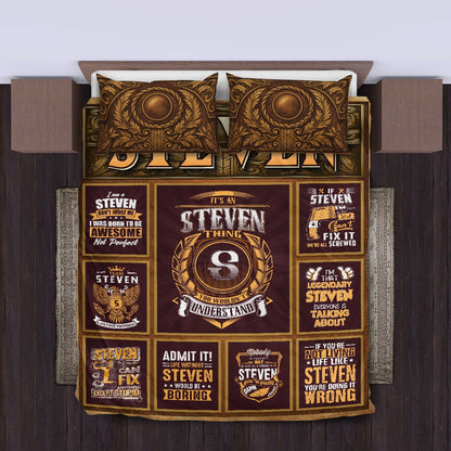STEVEN Limited Edition Personalized Bedding Set 13K1-BS3