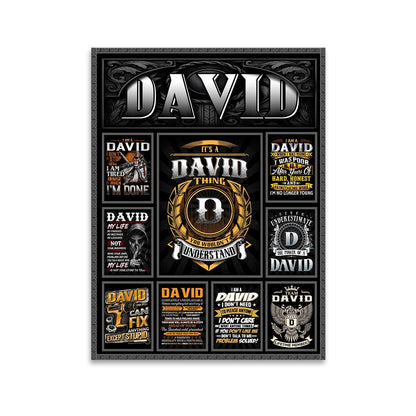 DAVID Personalized Sponge Floor Mat – Custom Printed Home Decor 13K1-AR2