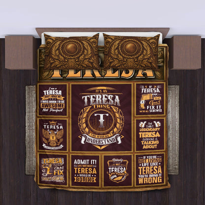 TERESA Limited Edition Personalized Bedding Set 13K1-BS3
