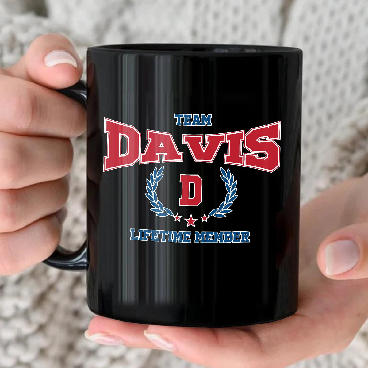 Team Your Name Lifetime Member Sporty Mug DAVIS 13K1 MG09