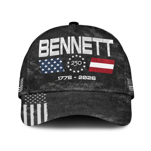 BENNETT 13K1-C13PF 250th Anniversary Patriotic Baseball Cap 1776–2026