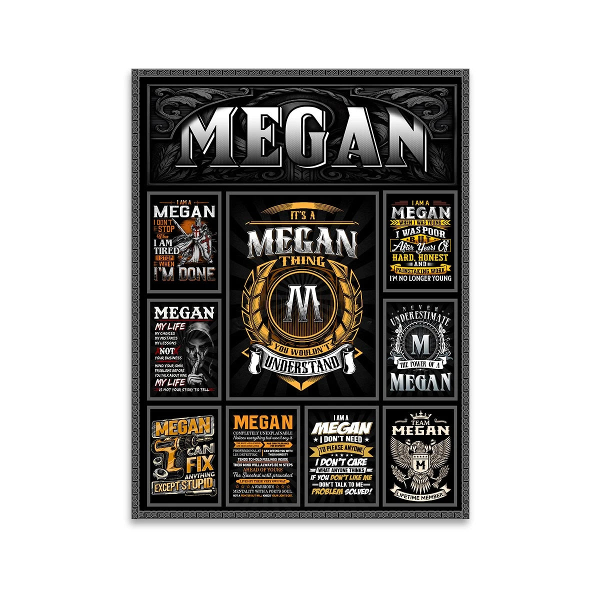 MEGAN Personalized Sponge Floor Mat – Custom Printed Home Decor 13K1-AR2