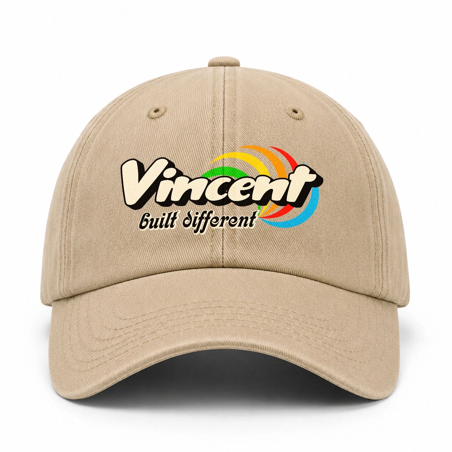 Your Name Built Different Retro Washed Cap VINCENT 13K1 C55PF