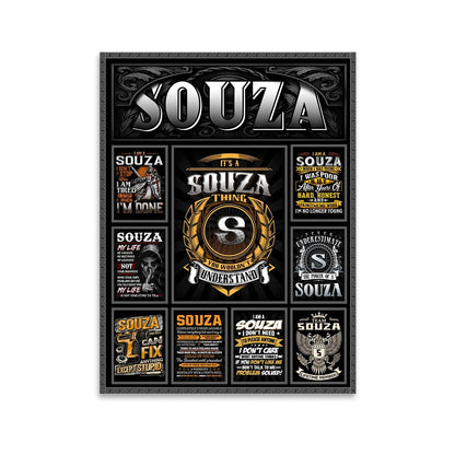 SOUZA Personalized Sponge Floor Mat – Custom Printed Home Decor 13K1-AR2