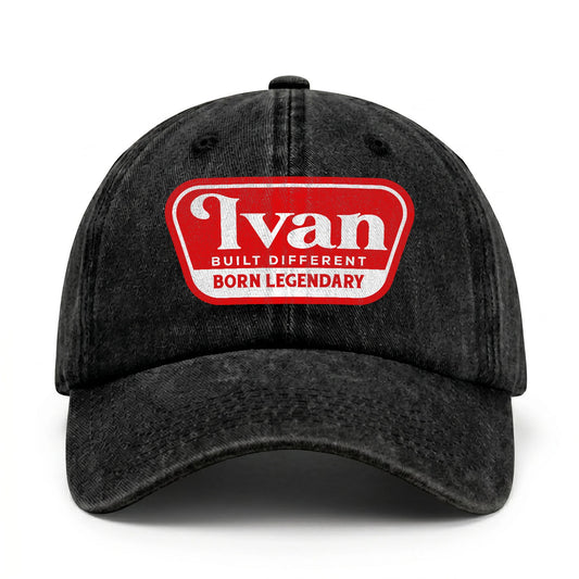 Built Different Born Legendary Red Logo Washed Cap IVAN 13K1 C63PF
