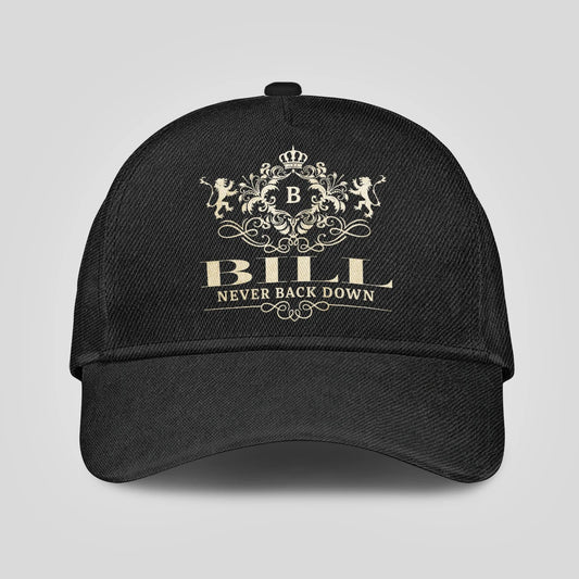 Never Back Down Royal Style Black Cap BILL 13K1 C179PF