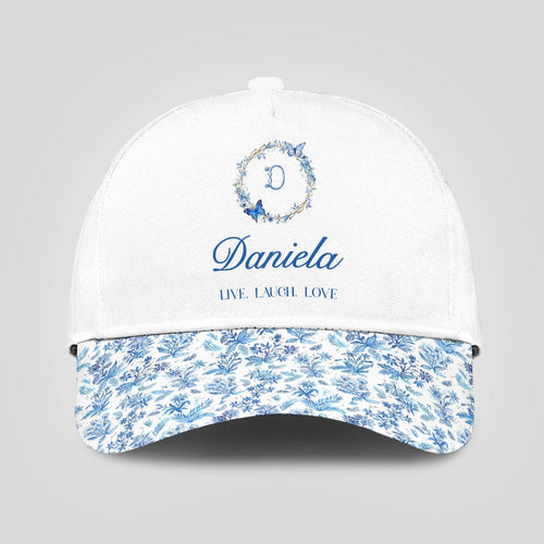 Live Laugh Love Blue Flowers Cap DANIELA 13K1 C50PF