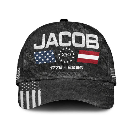 JACOB 13K1-C13PF 250th Anniversary Patriotic Baseball Cap 1776–2026