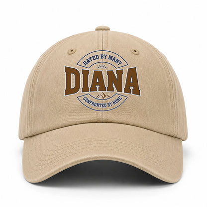 Hated By Many Confronted By None Washed Cap DIANA 13K1 C36PF