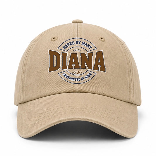 Hated By Many Confronted By None Washed Cap DIANA 13K1 C36PF