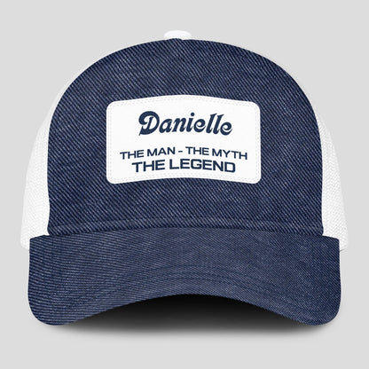 The Man The Myth The Legend Blue Denim Mesh Cap DANIELLE 13K1 C194PF