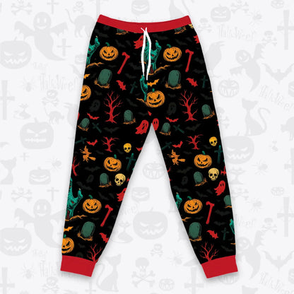 ADAMS Halloween Pajamas Set Tshirt & Pants Horror Skull Pumpkin 13K1-HL3