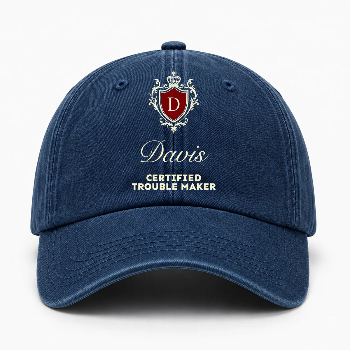 Live Laugh Love Royal Blue Washed Cap DAVIS 13K1 C176PF