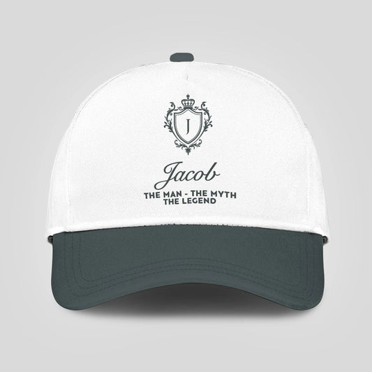 The Man The Myth The Legend Elegant Gray And White Cap JACOB 13K1 C170PF