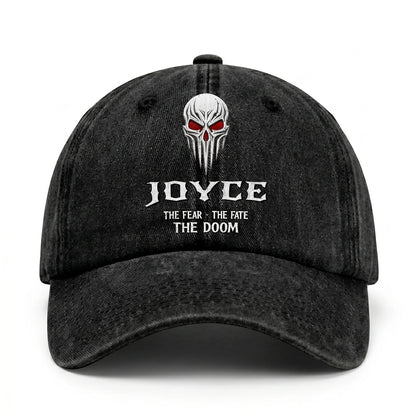 Your Name The Fear The Fate The Doom Skull Washed Cap JOYCE 13K1 C98PF