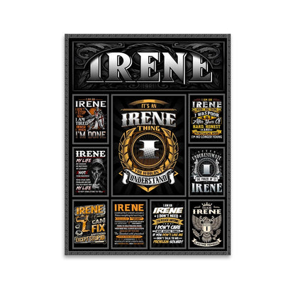 IRENE Personalized Sponge Floor Mat – Custom Printed Home Decor 13K1-AR2