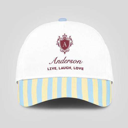 Live Laugh Love Blue And Yellow Luxury Cap ANDERSON 13K1 C121PF