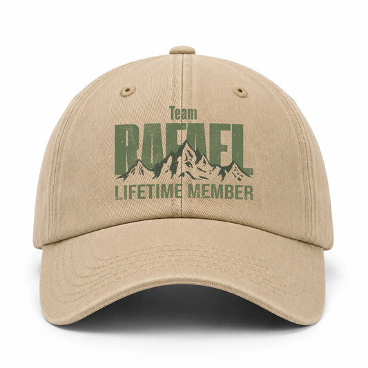 Team Your Name Lifetime Member Mountain Cap RAFAEL 13K1 C58PF