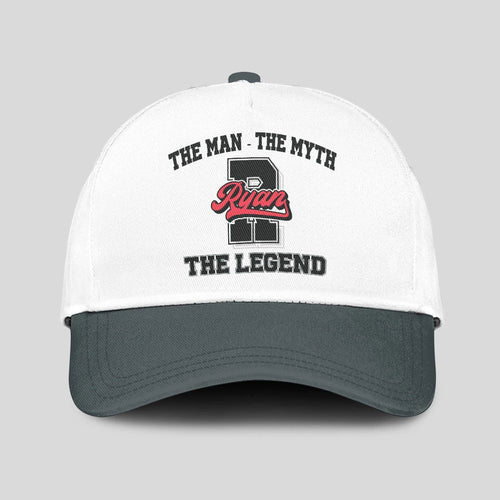 The Man The Myth The Legend Custom Initial Letter And Name Cap RYAN 13K1 C38PF