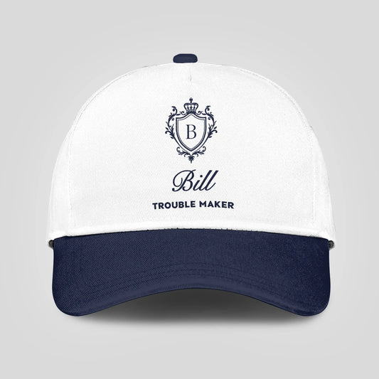 Trouble Maker Funny Blue And White Cap BILL 13K1 C152PF