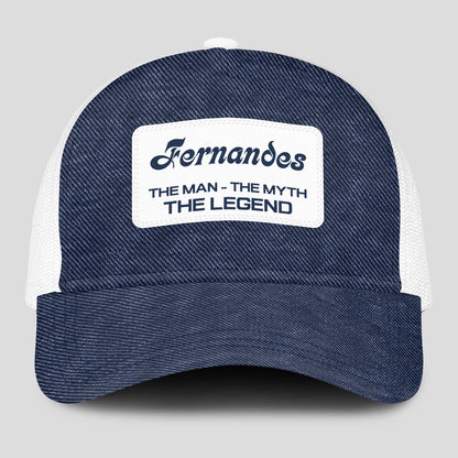 The Man The Myth The Legend Blue Denim Mesh Cap FERNANDES 13K1 C194PF