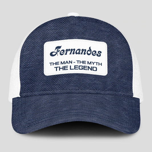 The Man The Myth The Legend Blue Denim Mesh Cap FERNANDES 13K1 C194PF