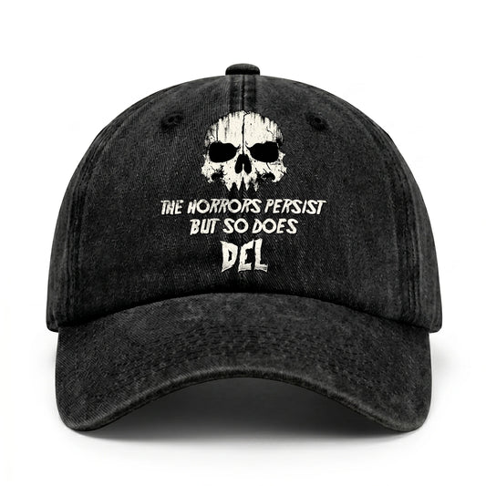 The Horrors Persist But So Does Your Name Cool Skull Washed Cap DEL 13K1 C134PF