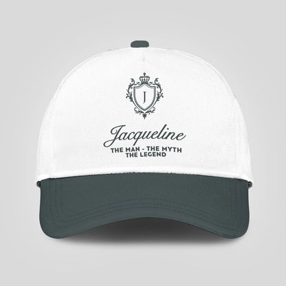 The Man The Myth The Legend Elegant Gray And White Cap JACQUELINE 13K1 C170PF