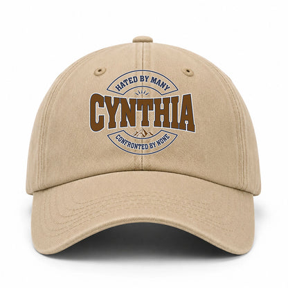 Hated By Many Confronted By None Washed Cap CYNTHIA 13K1 C36PF