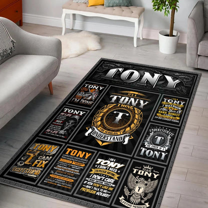 TONY Personalized Sponge Floor Mat – Custom Printed Home Decor 13K1-AR2
