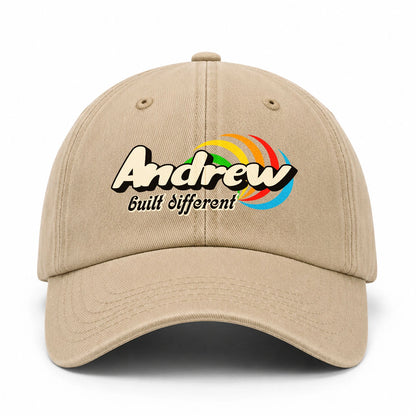 Your Name Built Different Retro Washed Cap ANDREW 13K1 C55PF