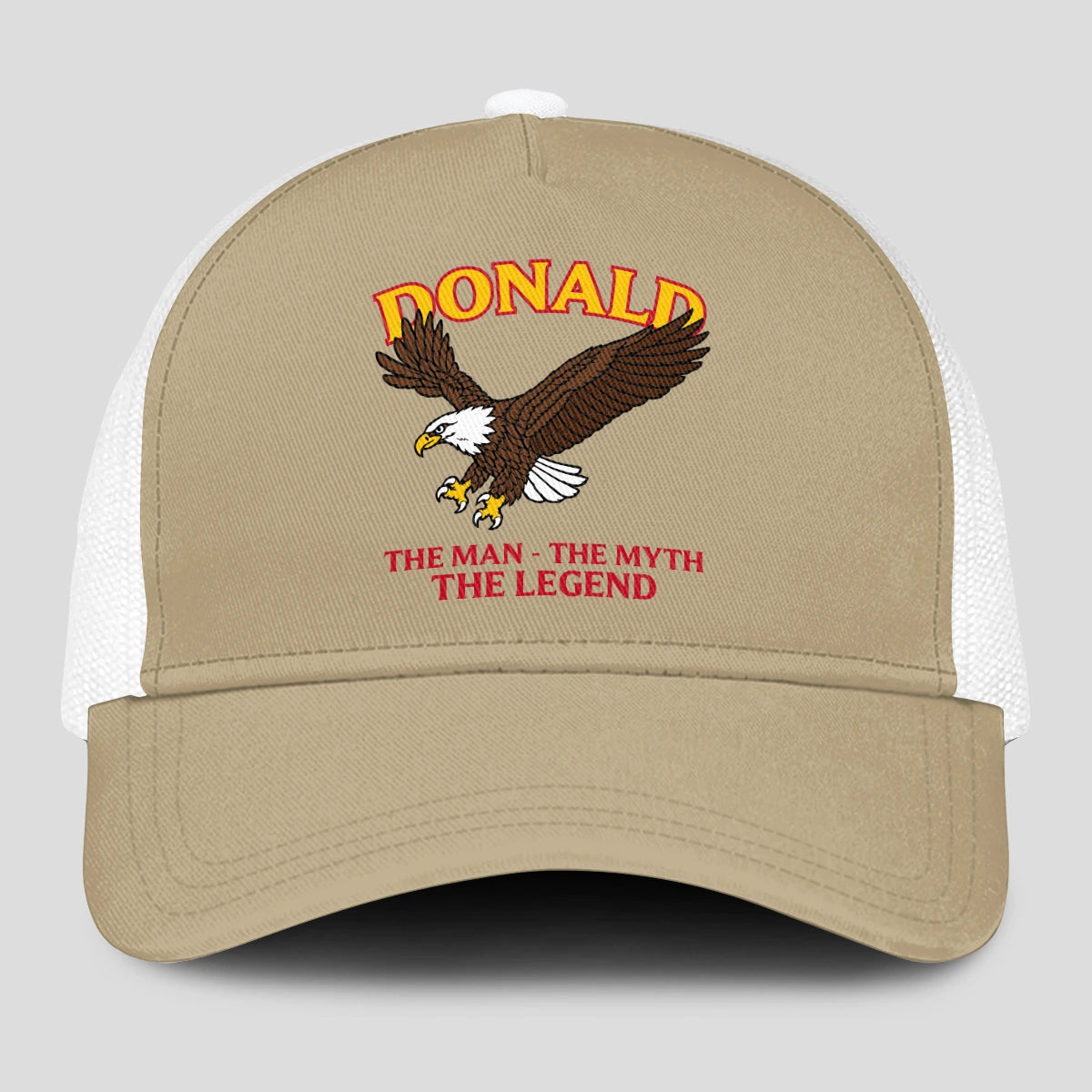 The Man The Myth The Legend Eagle Khaki Mesh Cap DONALD 13K1 C210PF