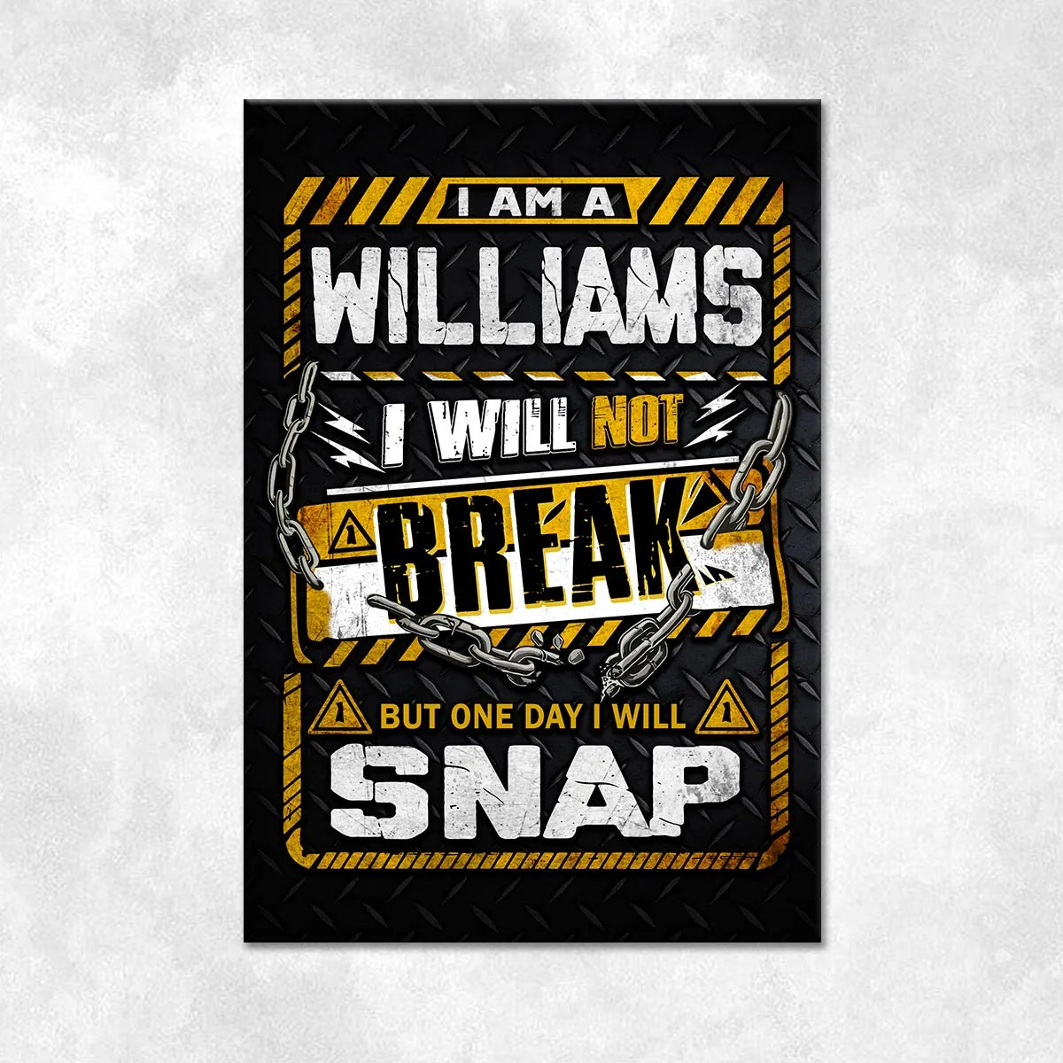 WILLIAMS Motivational Rug – Black & Yellow Quote Carpet for Living Room 13K1-AR1