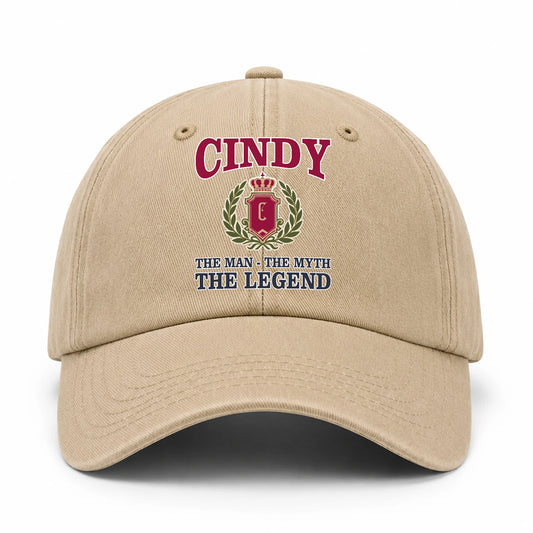 The Man The Myth The Legend Royal Khaki Cap CINDY 13K1 C116PF