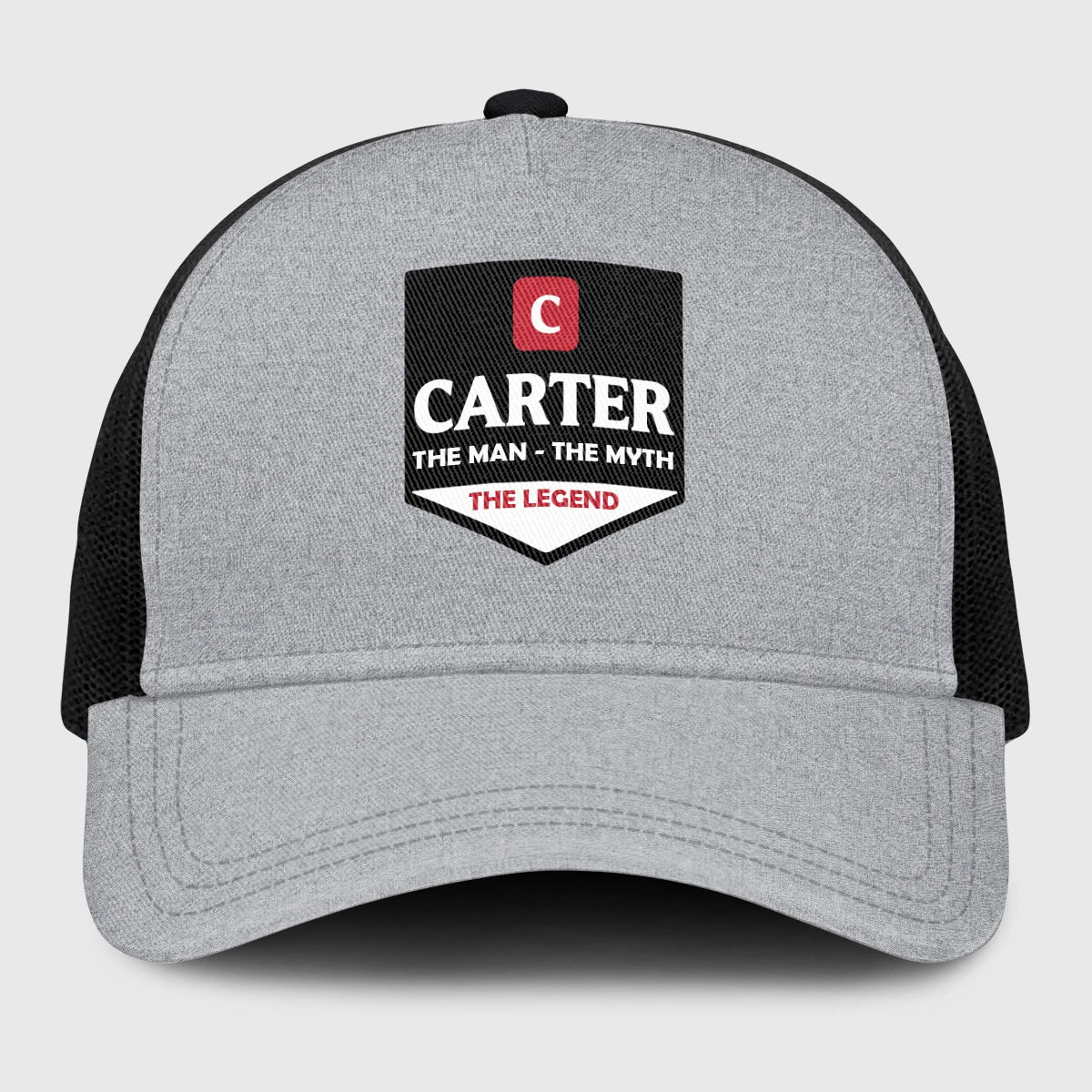 The Man The Myth The Legend Gray Mesh Cap CARTER 13K1 C189PF