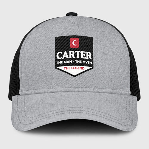 The Man The Myth The Legend Gray Mesh Cap CARTER 13K1 C189PF