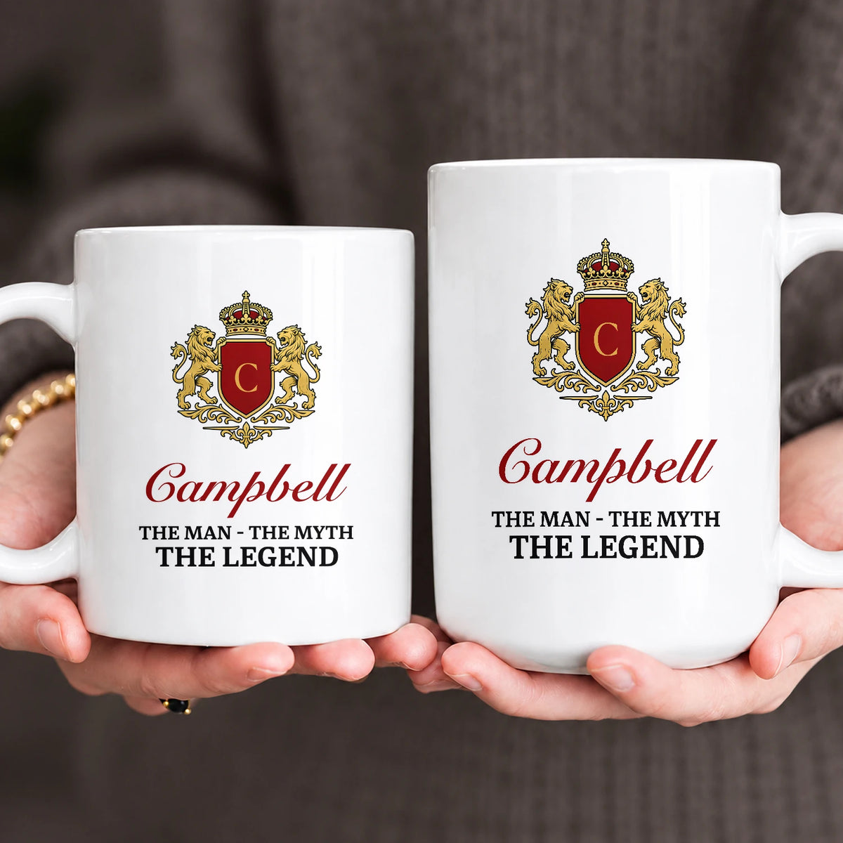 The Man The Myth The Legend Gold Royal Logo Mug CAMPBELL 13K1 MG03