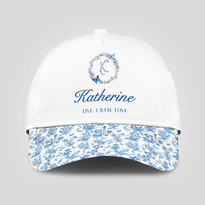 Live Laugh Love Blue Flowers Cap KATHERINE 13K1 C50PF