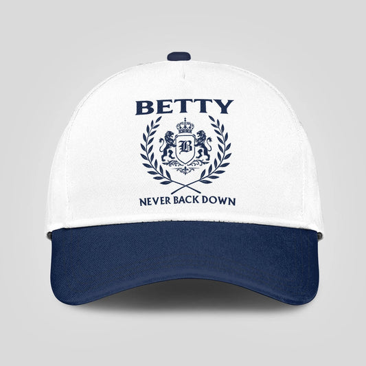 Never Back Down Blue And White Cap BETTY 13K1 C59PF